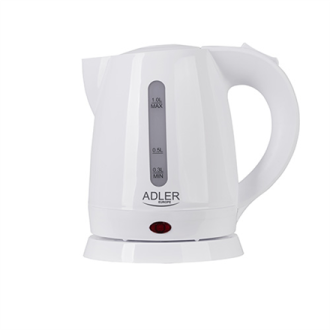 Adler Kettle AD 1272 Electric, 1600 W, 1 L, Stainless steel/Polypropylene, 360 rotational base, White Adler Kettle AD 1272 Electric, 1600 W, 1 L, Stainless steel/Polypropylene, 360 rotational base, White