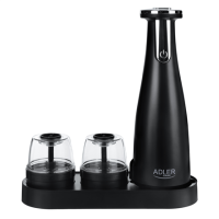Adler Electric Salt and pepper grinder AD 4449b 7 W, Housing material ABS plastic, Lithium, Matte Black Adler Electric Salt and pepper grinder AD 4449b 7 W, Housing material ABS plastic, Lithium, Matte Black