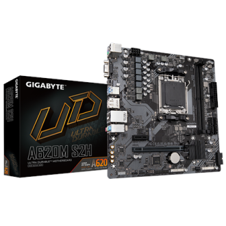 Gigabyte A620M S2H 1.0 M/B Processor family AMD, Processor socket AM5, DDR5 DIMM, Memory slots 2, Supported hard disk drive inte Gigabyte A620M S2H 1.0 M/B Processor family AMD, Processor socket AM5, DDR5 DIMM, Memory slots 2, Supported hard disk drive inte