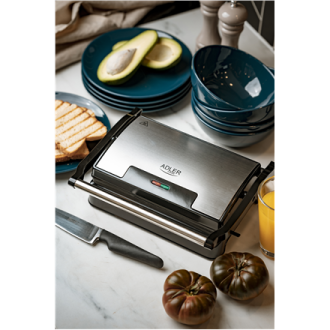 Adler Electric Grill AD 3052 Table, 1200 W, Stainless steel, Non-stick grill plates Adler Electric Grill AD 3052 Table, 1200 W, Stainless steel, Non-stick grill plates