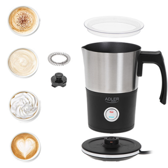 Adler Milk frother AD 4497 600 W, Black Adler Milk frother AD 4497 600 W, Black