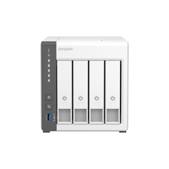 QNAP 4 Bay ARM TS-433-4G Cortex-A55, Processor frequency 2.0 GHz, 4 GB, On board (non-expandable) QNAP 4 Bay ARM TS-433-4G Cortex-A55, Processor frequency 2.0 GHz, 4 GB, On board (non-expandable)