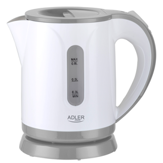 Adler Kettle AD 1371g Electric, 850 W, 0.8 L, Stainless steel/Polypropylene, 360 rotational base, White/Grey Adler Kettle AD 1371g Electric, 850 W, 0.8 L, Stainless steel/Polypropylene, 360 rotational base, White/Grey