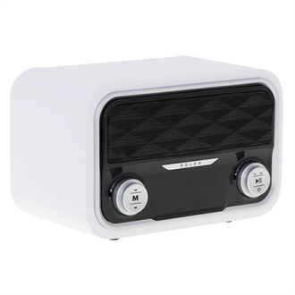 Adler Bluetooth Radio AD 1185 Display LCD, AUX in, White Adler Bluetooth Radio AD 1185 Display LCD, AUX in, White