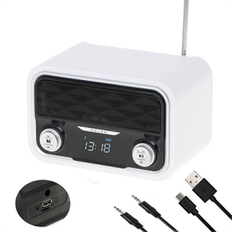Adler Bluetooth Radio AD 1185 Display LCD, AUX in, White Adler Bluetooth Radio AD 1185 Display LCD, AUX in, White