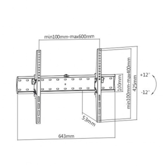 Gembird TV wall mount WM-70T-02 37-70 Gembird TV wall mount WM-70T-02 37-70