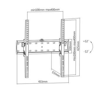 Gembird TV wall mount WM-55T-02 32-55 Gembird TV wall mount WM-55T-02 32-55
