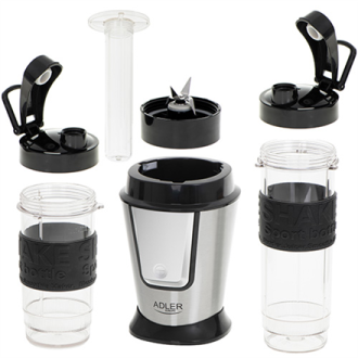 Adler Blender AD 4081 Tabletop, 800 W, Jar material BPA Free Plastic, Jar capacity 0.57 and 0.4 L, Ice crushing, Black/Stainless Adler Blender AD 4081 Tabletop, 800 W, Jar material BPA Free Plastic, Jar capacity 0.57 and 0.4 L, Ice crushing, Black/Stainless