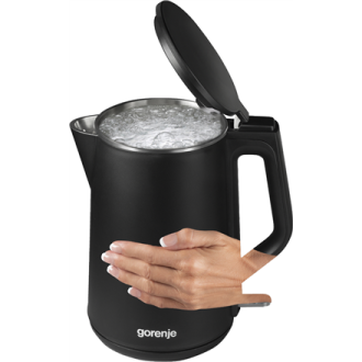 Gorenje Kettle K15DWBK Electric, 2200 W, 1.5 L, Stainless steel, 360 rotational base, Black Gorenje Kettle K15DWBK Electric, 2200 W, 1.5 L, Stainless steel, 360 rotational base, Black