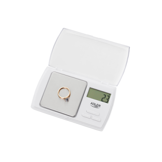 Adler Precision scale AD 3161 Maximum weight (capacity) 0.5 kg, Accuracy 0.01 g, White Adler Precision scale AD 3161 Maximum weight (capacity) 0.5 kg, Accuracy 0.01 g, White