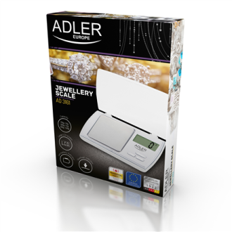 Adler Precision scale AD 3161 Maximum weight (capacity) 0.5 kg, Accuracy 0.01 g, White Adler Precision scale AD 3161 Maximum weight (capacity) 0.5 kg, Accuracy 0.01 g, White