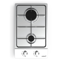 CATA Hob GI 3002 X Gas, Number of burners/cooking zones 2, Rotary knobs, Stainless steel