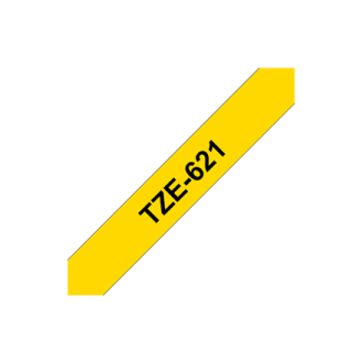 Brother TZe-621 Laminated Tape Black on Yellow, TZe, 9 mm, 8 m Brother TZe-621 Laminated Tape Black on Yellow, TZe, 9 mm, 8 m