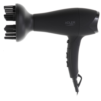 Adler Hair dryer AD 2267 2100 W, Number of temperature settings 3, Diffuser nozzle, Black Adler Hair dryer AD 2267 2100 W, Number of temperature settings 3, Diffuser nozzle, Black