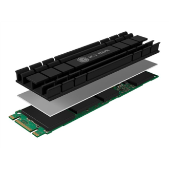 Icy Box IB-M2HS-701 Heat Sink Set for M.2 2280 SSD, For PC/PS5, Aluminium, 5 mm Thick Raidsonic Icy Box IB-M2HS-701 Heat Sink Set for M.2 2280 SSD, For PC/PS5, Aluminium, 5 mm Thick Raidsonic