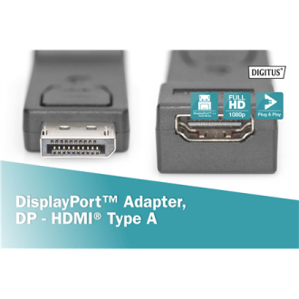 Digitus DisplayPort to HDMI adapter DP to HDMI Digitus DisplayPort to HDMI adapter DP to HDMI