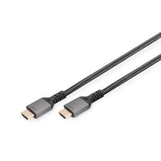 Digitus 8K PREMIUM HDMI 2.1 Connection Cable Black HDMI to HDMI 1 m Digitus 8K PREMIUM HDMI 2.1 Connection Cable Black HDMI to HDMI 1 m