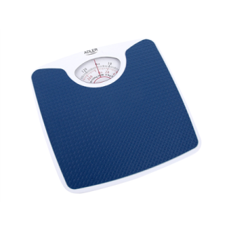 Adler Mechanical bathroom scale AD 8151b Maximum weight (capacity) 130 kg Accuracy 1000 g Blue/White Adler Mechanical bathroom scale AD 8151b Maximum weight (capacity) 130 kg Accuracy 1000 g Blue/White