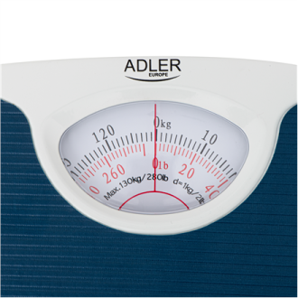 Adler Mechanical bathroom scale AD 8151b Maximum weight (capacity) 130 kg Accuracy 1000 g Blue/White Adler Mechanical bathroom scale AD 8151b Maximum weight (capacity) 130 kg Accuracy 1000 g Blue/White