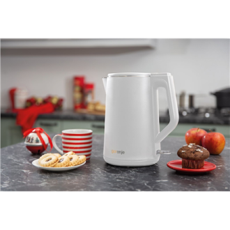 Gorenje Kettle K15DWW Electric 2200 W 1.5 L Plastic + metal 360 rotational base White Gorenje Kettle K15DWW Electric 2200 W 1.5 L Plastic + metal 360 rotational base White