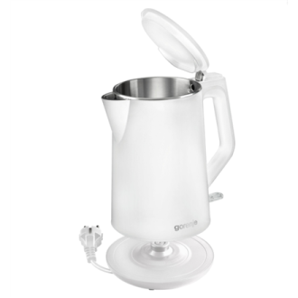 Gorenje Kettle K15DWW Electric 2200 W 1.5 L Plastic + metal 360 rotational base White Gorenje Kettle K15DWW Electric 2200 W 1.5 L Plastic + metal 360 rotational base White
