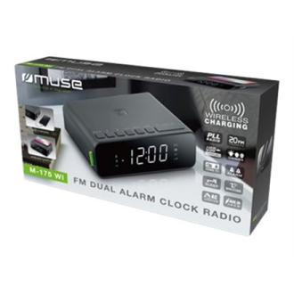 Muse Alarm function M-175 WI AUX in Alarm Clock Black Muse Alarm function M-175 WI AUX in Alarm Clock Black