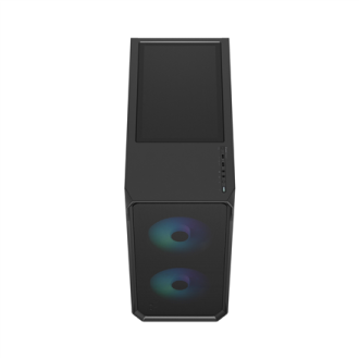 Fractal Design Focus 2 Side window RGB Black TG Clear Tint Midi Tower Power supply included No
