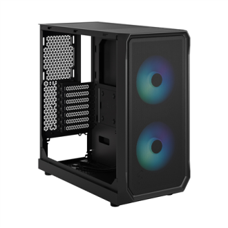 Fractal Design Focus 2 Side window RGB Black TG Clear Tint Midi Tower Power supply included No