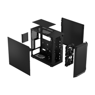 Fractal Design Focus 2 Side window Black Solid Midi Tower Power supply included No Fractal Design Focus 2 Side window Black Solid Midi Tower Power supply included No