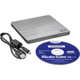 H.L Data Storage Ultra Slim Portable DVD-Writer GP60NS60 Interface USB 2.0 DVD R/RW CD read speed 24 x CD write speed 24 x Silve H.L Data Storage Ultra Slim Portable DVD-Writer GP60NS60 Interface USB 2.0 DVD R/RW CD read speed 24 x CD write speed 24 x Silve