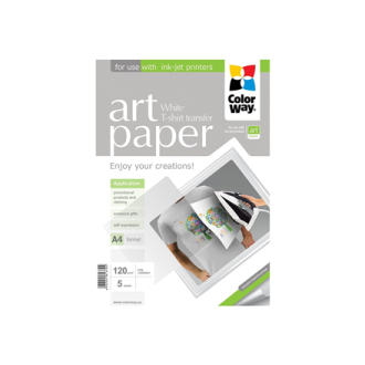 ColorWay ART Photo Paper T-shirt transfer (white) A4 120 g/m 