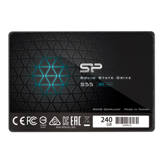 Silicon Power Slim S55 240 GB SSD interface SATA Write speed 450 MB/s Read speed 550 MB/s Silicon Power Slim S55 240 GB SSD interface SATA Write speed 450 MB/s Read speed 550 MB/s