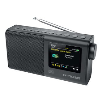 Muse Portable Radio M-117 DB FM, DAB/DAB+ Portable Black AUX in Muse Portable Radio M-117 DB FM, DAB/DAB+ Portable Black AUX in