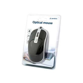 Gembird Optical USB mouse MUS-4B-06-BS Optical mouse Black/Silver Gembird Optical USB mouse MUS-4B-06-BS Optical mouse Black/Silver