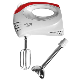 Adler Mixer AD 4212 Hand Mixer 300 W Number of speeds 5 Turbo mode White Adler Mixer AD 4212 Hand Mixer 300 W Number of speeds 5 Turbo mode White