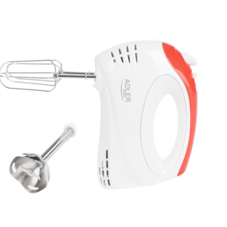 Adler Mixer AD 4212 Hand Mixer 300 W Number of speeds 5 Turbo mode White Adler Mixer AD 4212 Hand Mixer 300 W Number of speeds 5 Turbo mode White