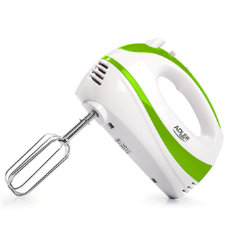 Adler Mixer AD 4205 g Hand Mixer 300 W Number of speeds 5 Turbo mode White/Green Adler Mixer AD 4205 g Hand Mixer 300 W Number of speeds 5 Turbo mode White/Green