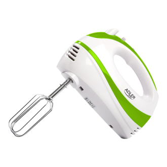 Adler Mixer AD 4205 g Hand Mixer 300 W Number of speeds 5 Turbo mode White/Green Adler Mixer AD 4205 g Hand Mixer 300 W Number of speeds 5 Turbo mode White/Green