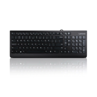 Lenovo USB Keyboard 300 Standard Wired Complete ergonomic design. Spill resistant keys with board drain. Concaved key caps fitte Lenovo USB Keyboard 300 Standard Wired Complete ergonomic design. Spill resistant keys with board drain. Concaved key caps fitte