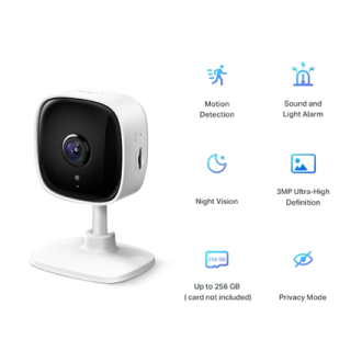 TP-LINK Home Security Wi-Fi Camera Tapo C110 Cube 3 MP 3.3mm/F/2.0 Privacy Mode, Sound and Light Alarm, Motion Detection and Not TP-LINK Home Security Wi-Fi Camera Tapo C110 Cube 3 MP 3.3mm/F/2.0 Privacy Mode, Sound and Light Alarm, Motion Detection and Not