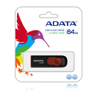 ADATA C008 64 GB USB 2.0 Black/Red ADATA C008 64 GB USB 2.0 Black/Red