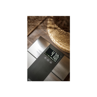 Adler Bathroom scale with analyzer AD 8165 Maximum weight (capacity) 225 kg Accuracy 100 g Body Mass Index (BMI) measuring Stain Adler Bathroom scale with analyzer AD 8165 Maximum weight (capacity) 225 kg Accuracy 100 g Body Mass Index (BMI) measuring Stain