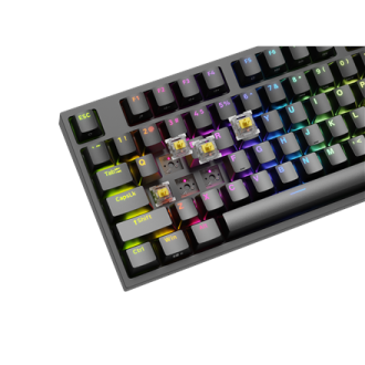 Genesis Mechanical Gaming Keyboard THOR 404 TKL RGB Mechanical Gaming Keyboard Wired US Gateron Yellow Pro USB Type-A 1005 g Genesis Mechanical Gaming Keyboard THOR 404 TKL RGB Mechanical Gaming Keyboard Wired US Gateron Yellow Pro USB Type-A 1005 g