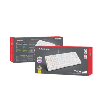 Genesis Mechanical Gaming Keyboard THOR 404 TKL RGB Mechanical Gaming Keyboard Wired US Gateron Yellow Pro USB Type-A 1005 g Genesis Mechanical Gaming Keyboard THOR 404 TKL RGB Mechanical Gaming Keyboard Wired US Gateron Yellow Pro USB Type-A 1005 g