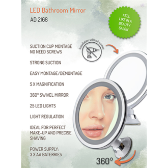 Adler | Bathroom Mirror | AD 2168 | 20 cm | LED mirror | White Adler | Bathroom Mirror | AD 2168 | 20 cm | LED mirror | White