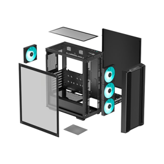 Deepcool Case CC560 V2 Black Mid-Tower Power supply included No Deepcool Case CC560 V2 Black Mid-Tower Power supply included No