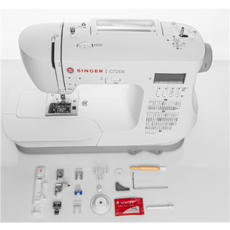 Singer | C7205 | Sewing Machine | Number of stitches 200 | Number of buttonholes 8 | White Singer | C7205 | Sewing Machine | Number of stitches 200 | Number of buttonholes 8 | White