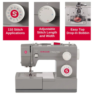 Singer | Sewing Machine | 4432 Heavy Duty | Number of stitches 110 | Number of buttonholes 1 | Grey Singer | Sewing Machine | 4432 Heavy Duty | Number of stitches 110 | Number of buttonholes 1 | Grey