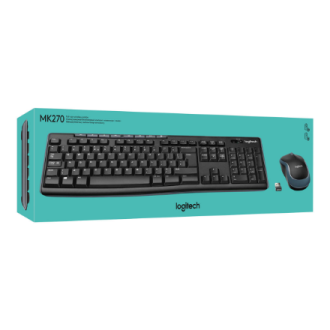 Logitech MK270 | Keyboard and Mouse Set | Wireless | US | Black Logitech MK270 | Keyboard and Mouse Set | Wireless | US | Black