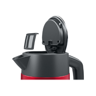 Bosch | Kettle | DesignLine TWK4P434 | Electric | 2400 W | 1.7 L | Stainless steel | 360 rotational base | Red/Black Bosch | Kettle | DesignLine TWK4P434 | Electric | 2400 W | 1.7 L | Stainless steel | 360 rotational base | Red/Black